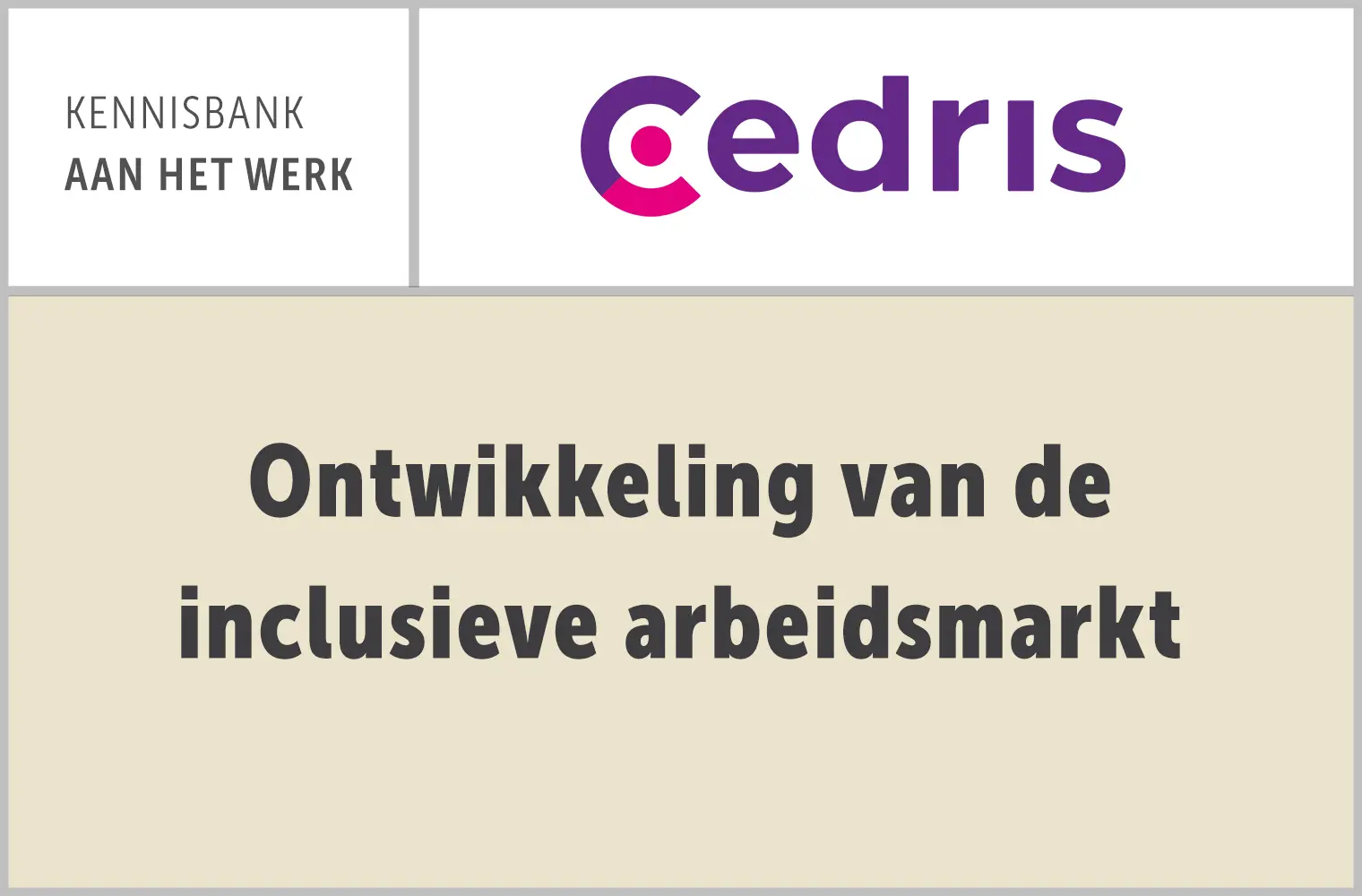Cedris: Ontwikkeling van de inclusieve arbeidsmarkt