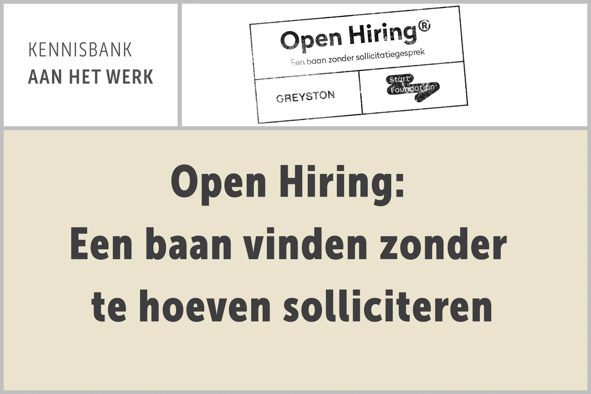 Open Hiring – Een baan vinden zonder te hoeven solliciteren