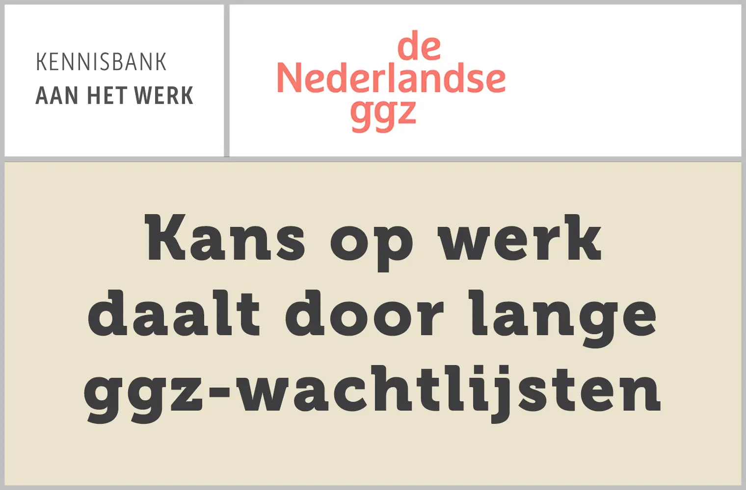 Kans op werk daalt door lange ggz-wachtlijsten