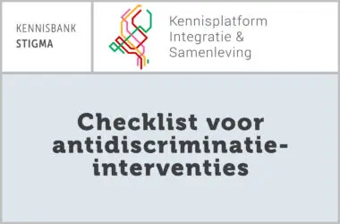 KIS: Checklist voor antidiscriminatie-interventies