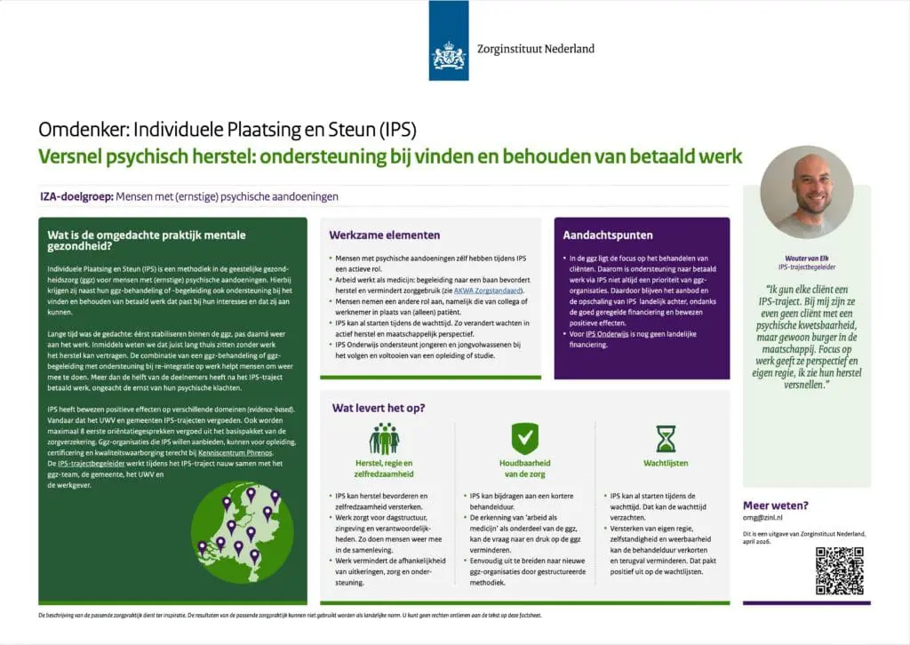 factsheet Omdenker: Individuele Plaatsing en Steun (IPS)